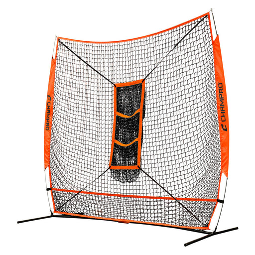 Champro MVP Portable Training Net with TZ3 Training Zone - 7' x 7' - Lacrosseballstore