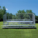 Jaypro Bleacher - 15 ft. (5 Row - Single Foot Plank with Chain Link Rail) - Enclosed - Lacrosseballstore
