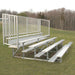 Jaypro Bleacher - 15 ft. (5 Row - Single Foot Plank, with Guard Rail) - Enclosed - Lacrosseballstore