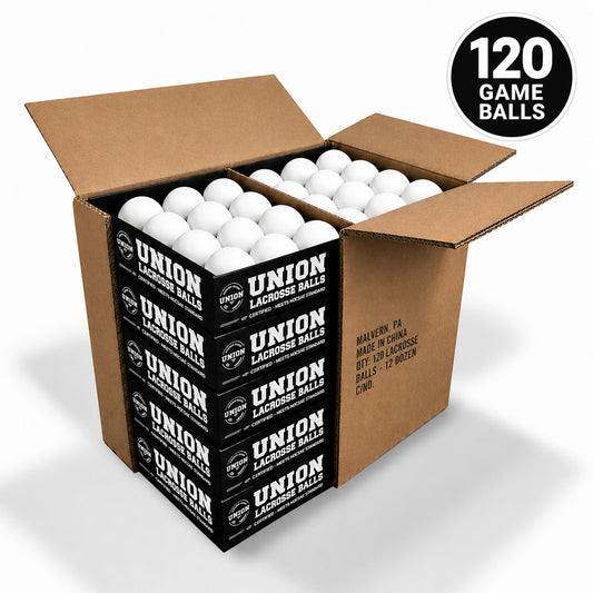Case 120 White Union Lacrosse Balls - Meets NOCSAE Standard, SEI Certified, CLA Approved- Free Shipping on Pallet Orders