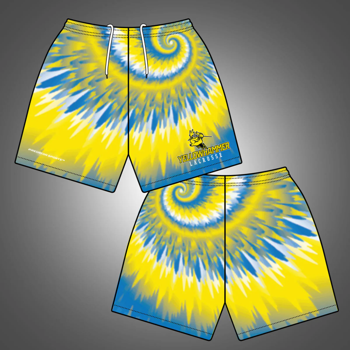 Yellowhammer Lacrosse Tie Dye Shorts
