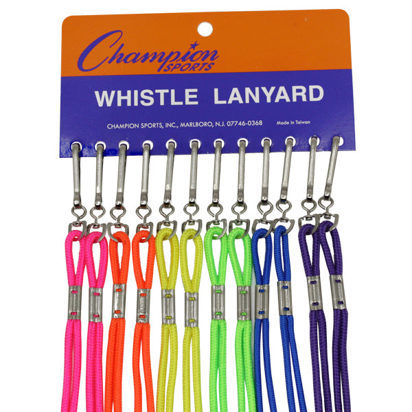 12 Assorted Neon Colors Nylon Lanyard - Lacrosseballstore