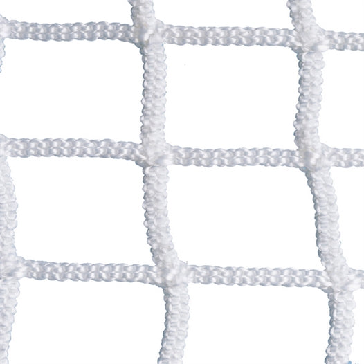 Replacement net for lacrosse goal in white made with 4 millimeter nylon mesh squares