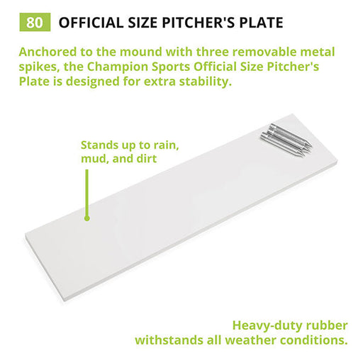 Champion Sports Official Size Pitcher'S Plate - Lacrosseballstore