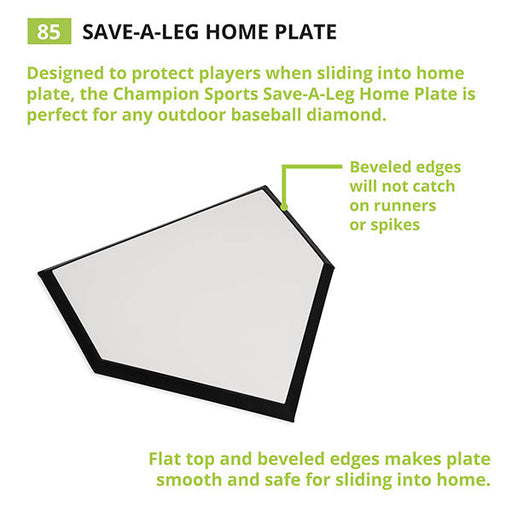 Champion Sports Save-A-Leg Home Plate - Lacrosseballstore