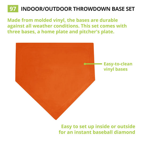 Champion Sports Indoor/Outdoor Throwdown Base Set, Orange - Lacrosseballstore