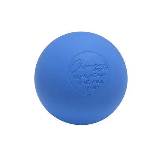 One blue lacrosse ball