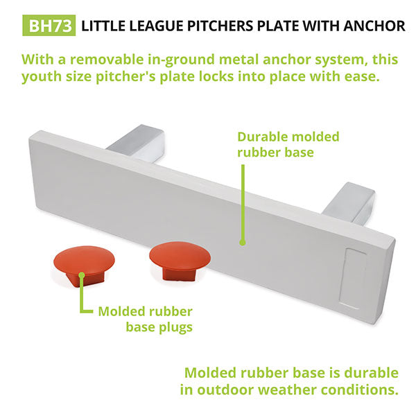 Champion Sports Youth Pitcher'S Plate With Anchor - Lacrosseballstore