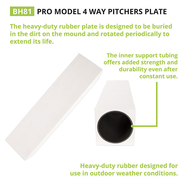 Champion Sports Pro Model 4-Way Pitcher'S Plate - Lacrosseballstore