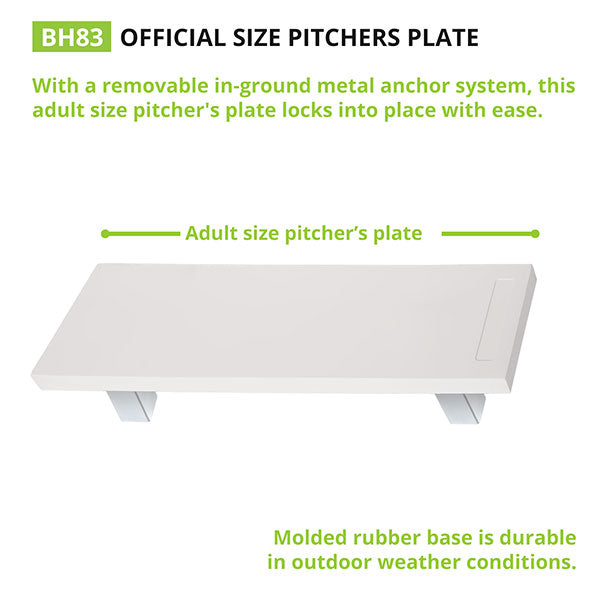 Champion Sports Official Size Pitcher'S Plate With Anchor - Lacrosseballstore