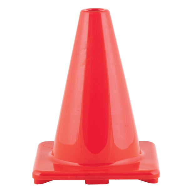 6 INCH HIGH VISIBILITY FLEXIBLE VINYL CONE ORANGE