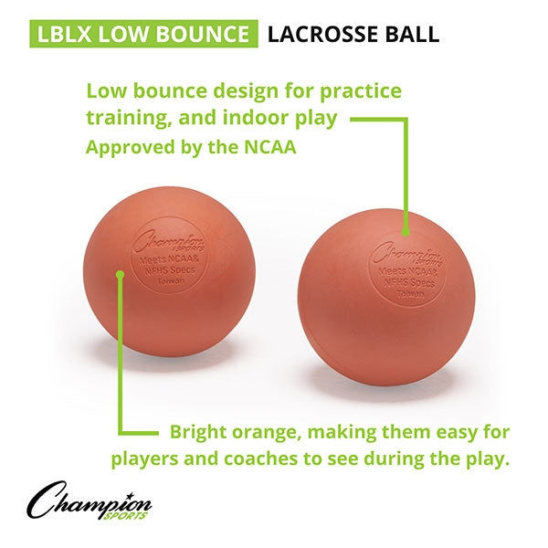12 Low Bounce Lacrosse Practice Balls Description
