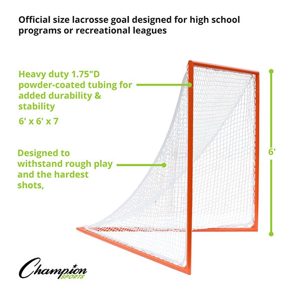 Champion High School Lacrosse Goal Specs 2