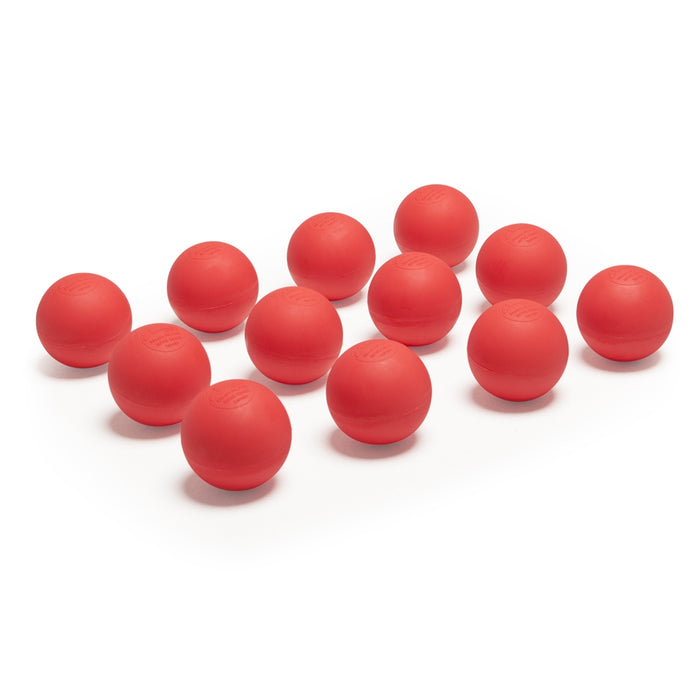12 red lacrosse balls