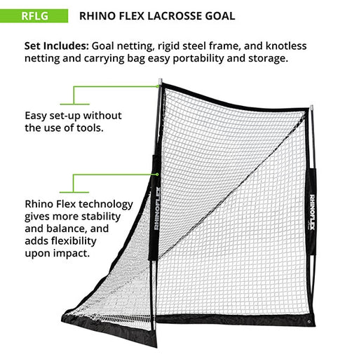 Rhino Flex Portable Lacrosse Goal - Lacrosseballstore