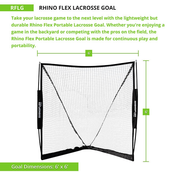Rhino Flex Portable Lacrosse Goal - Lacrosseballstore