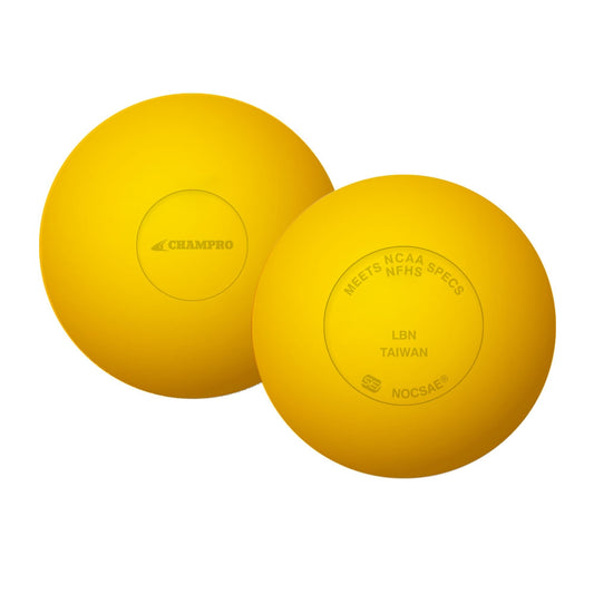 Champro 120 Yellow Lacrosse Balls - Meets NOCSAE Standard SEI - Lacrosseballstore