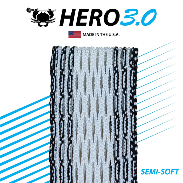 ECD Lacrosse Hero 3.0 Semi Soft Mesh Black Storm Striker