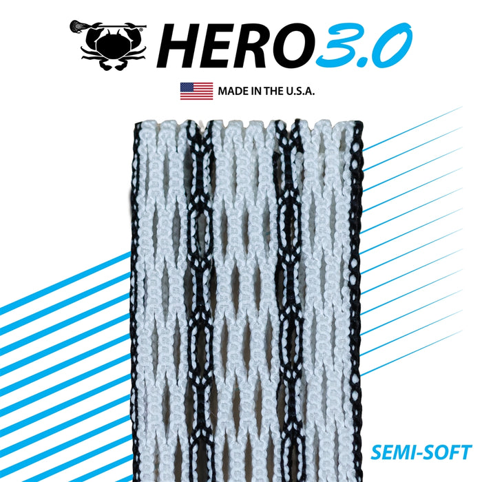 ECD Lacrosse Hero 3.0 Semi Soft Mesh Black Striker
