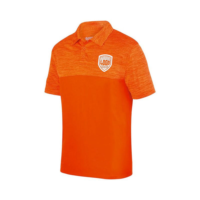 Custom Embroidered Heather Panel Polo - Lacrosseballstore
