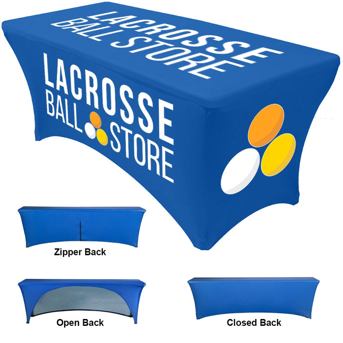 Custom Dye Sublimated Stretch Table Cover - Lacrosseballstore