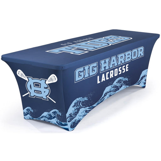 Custom Dye Sublimated Stretch Table Cover - Lacrosseballstore