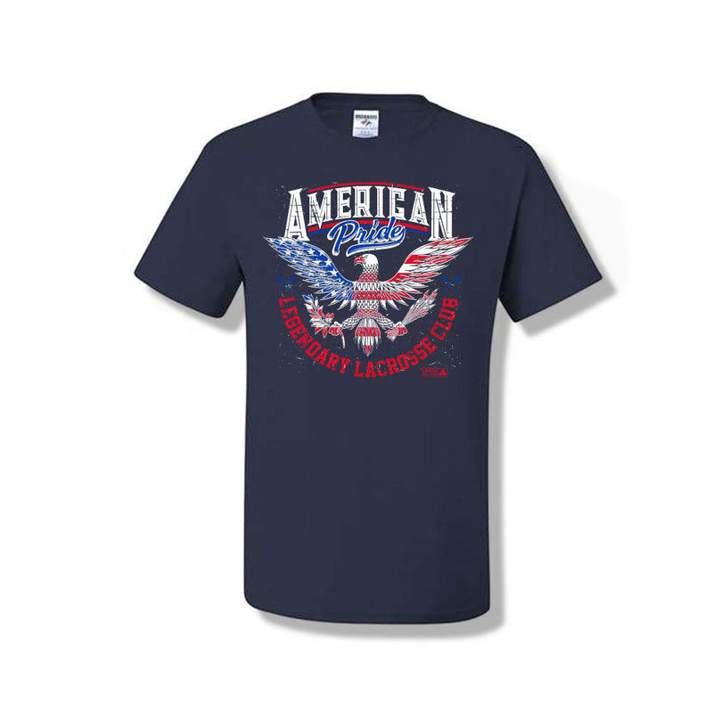 American Pride Lacrosse T Shirt -Navy - Lacrosseballstore
