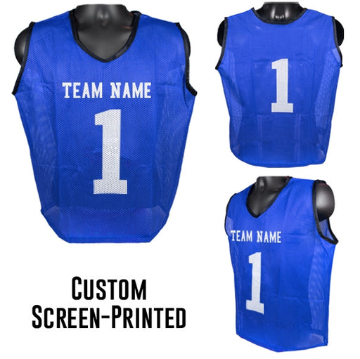 Predator Sports Custom Numbered Scrimmage Vests Blue