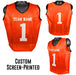 Predator Sports Custom Numbered Scrimmage Vests Orange