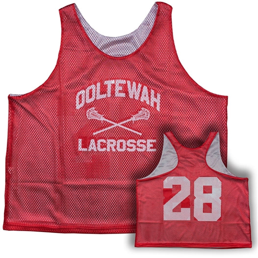 Custom Deluxe Lacrosse Pinnies Racerback Front