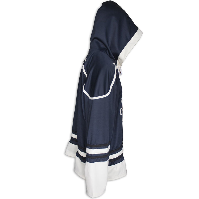 Custom Sublimated Tackle Twill Hockey Hoodie Side View