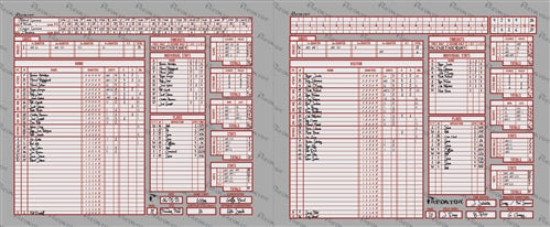 Mens Lacrosse Scorebook