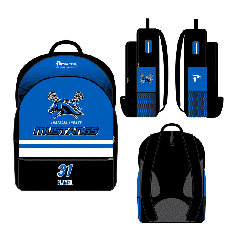 Anderson County Mustangs Sublimated Backpack - Lacrosseballstore