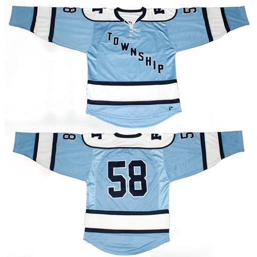 Custom Sublimated Tackle Twill Hockey Jersey Front Back