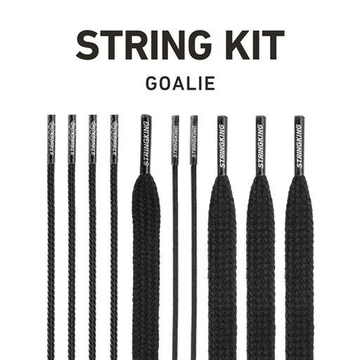 StringKing Goalie Lacrosse Head Strings Kit Black