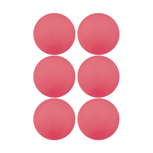 6 indoor practice lacrosse balls in pink made with soft sponge material