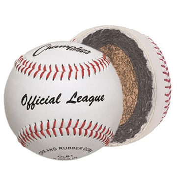 One Dozen leather cover and rubber cork core  Baseballs - Lacrosseballstore
