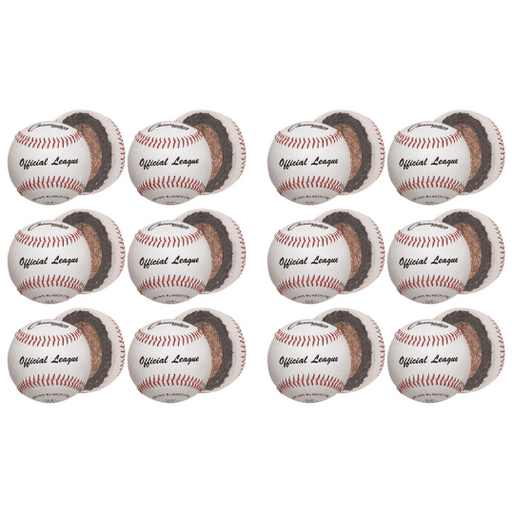 One Dozen leather cover and rubber cork core  Baseballs - Lacrosseballstore