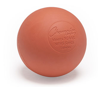 One low bounce lacrosse ball in orange by Champion Sports