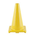 12 inch high visibility flexible vinyl cone yellow