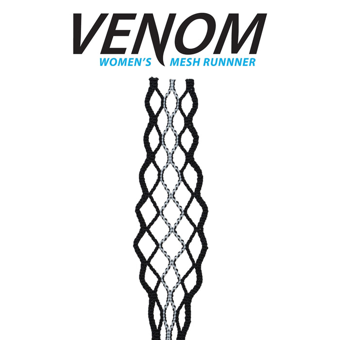ECD Lacrosse Venom Womens Lacrosse Mesh Runner Black Striker