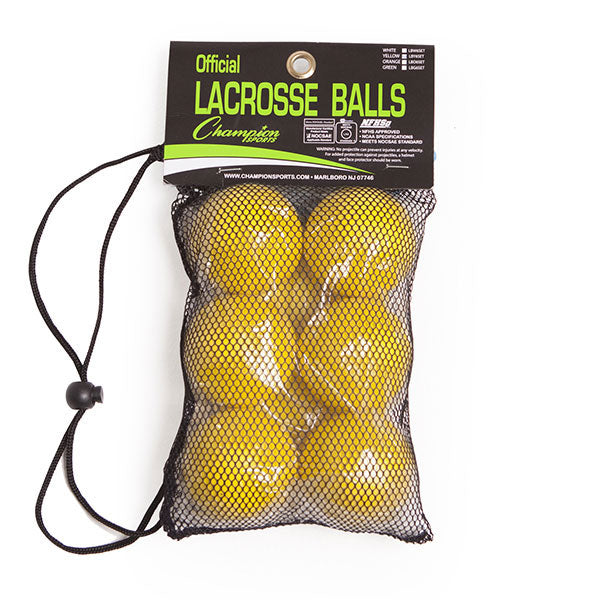 Champion Sports NOCSAE Lacrosse Balls (set of 6) - Lacrosseballstore