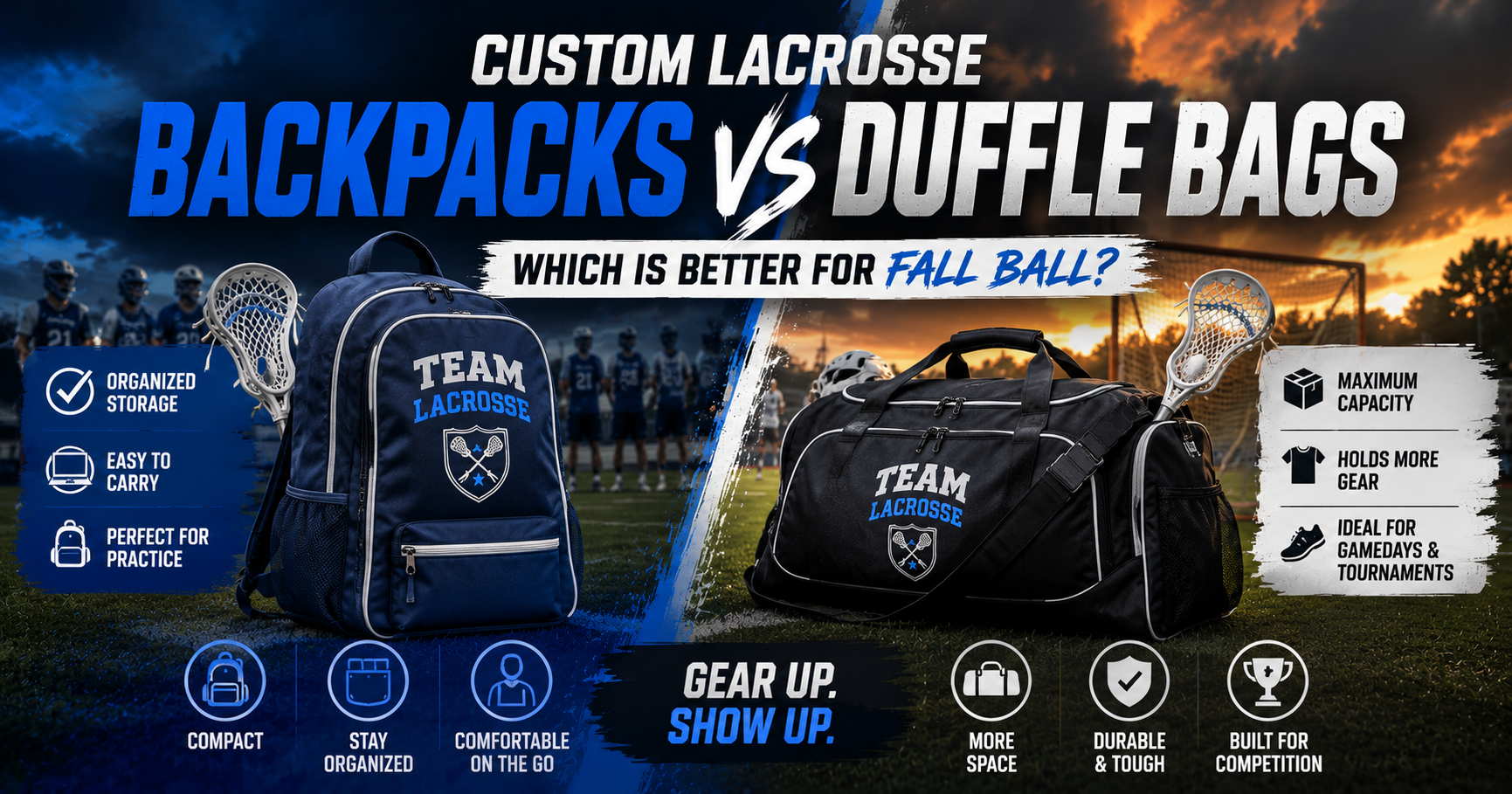 Custom Lacrosse Backpacks vs Duffle Bags: Which Is Better for Fall Ball?