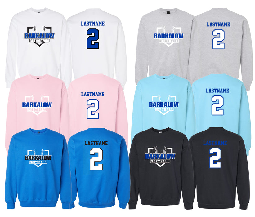 Barkalow Softball – Soft Style Crewneck Sweatshirt