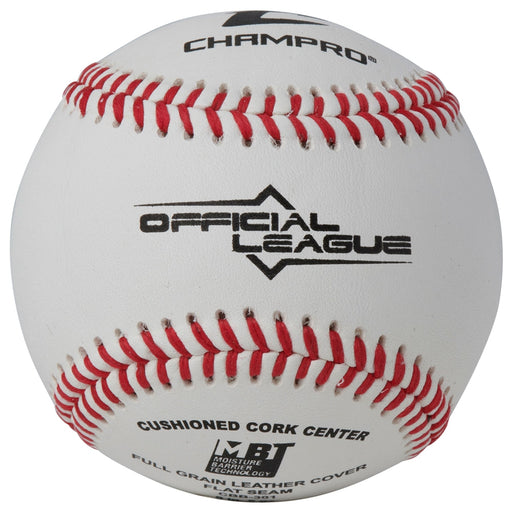 Champro Official League - Double Cushion Cork Core - Full Grain Leather Cover - Flat Seam - Lacrosseballstore