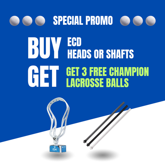 ECD DNA Lacrosse Head Unstrung - Includes 3 Free Champion Lacrosse Balls