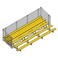 Jaypro Bleacher - 21 ft. (5 Row - Single Foot Plank with Chain Link Rail) - Enclosed (Powder Coated) - Lacrosseballstore