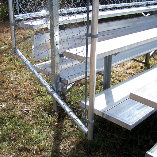 Jaypro Bleacher - 27 ft. (5 Row - Single Foot Plank with Chain Link Rail) - Enclosed - Lacrosseballstore