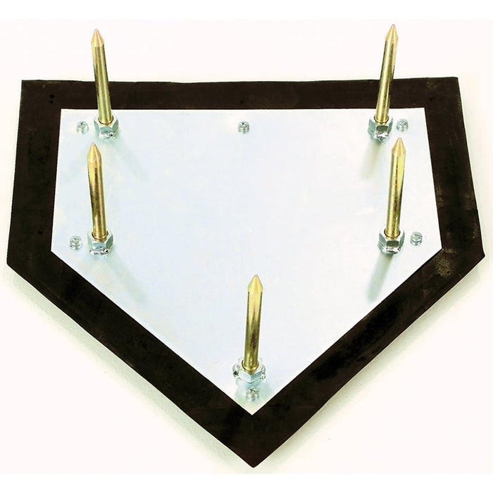 Jaypro Sports Home Plate - Major League (5 Zinc-Plated Spikes) - Lacrosseballstore