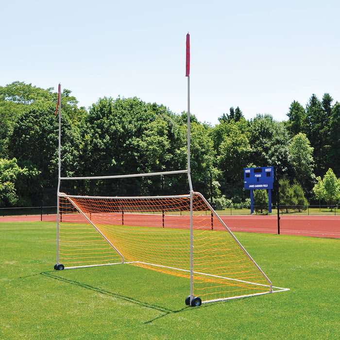 Jaypro Portable Practice Football/Soccer Combo Goal (High School) (8 ft. H x 24 ft. W with 10 ft. H Uprights, 23 ft.-4 in. width)